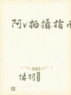 阿v拍摄指南封面