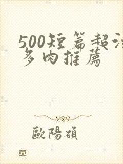 500短篇超污多肉推荐