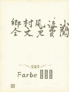 乡村风流小傻子全文免费阅读封面