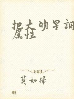 把大明星调成专属性