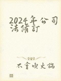 2024年公司法修订