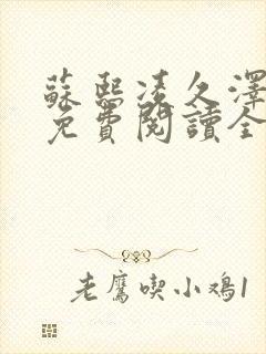 苏熙凌久泽小说免费阅读全文笔趣阁封面