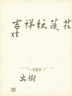 吉祥纹莲花楼txt