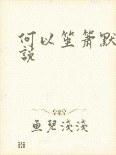 何以笙箫默 小说