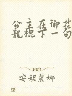 公主在御花园吃龙棍下一句