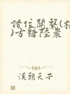 错位关系(校园)方糖陆岩封面