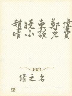 赵晓东郑伟吴雪晴小说免费阅读