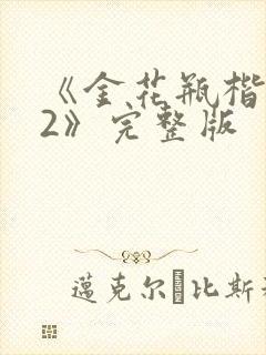 《金花瓶楷梅花2》完整版封面