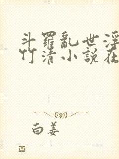 斗罗乱世浮殇朱竹清小说在线阅读封面