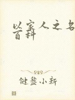 以家人之名百度百科封面