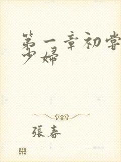 第一章初尝极品少妇