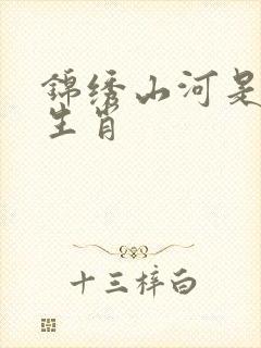 锦绣山河是什么生肖