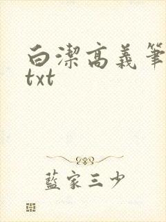 白洁高义笔趣阁txt封面