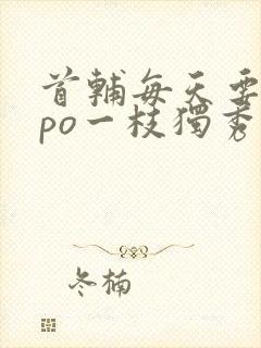 首辅每天要不够po一枝独秀封面