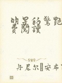 明星的惊艳史免费阅读封面