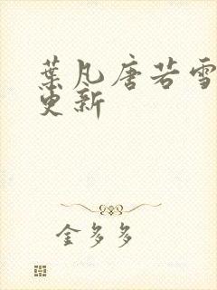 叶凡唐若雪章节更新封面