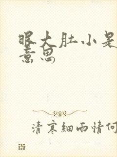 眼大肚小是什么意思