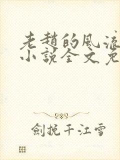 老赵的风流人生小说全文免费阅读