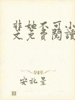 非她不可小说全文免费阅读无弹窗