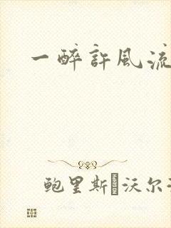 一醉许风流封面