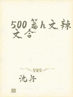 500篇h文辣文合封面
