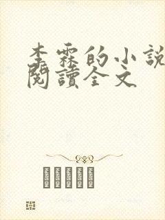 李霖的小说免费阅读全文