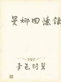 曼娜回忆录封面