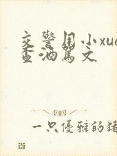 交警用小xue查酒驾文封面