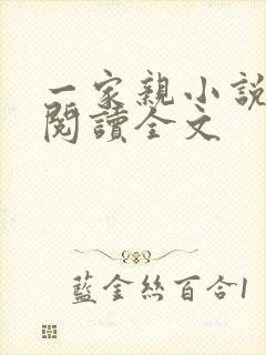 一家亲小说免费阅读全文