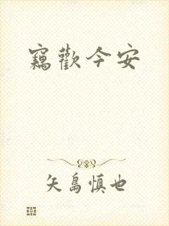 窃欢今安封面