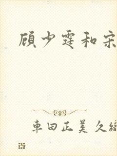 顾少霆和宋斯曼