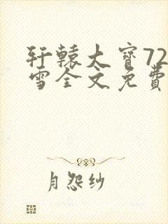 轩辕大宝720雪全文免费阅读封面