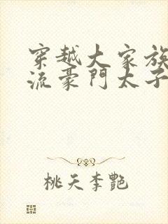 穿越大家族之风流豪门太子爷