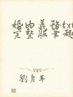 婚内义务txt完整版笔趣阁