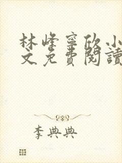 林峰宁欣小说全文免费阅读笔趣阁