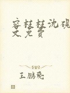 容枝枝沈砚书全文免费