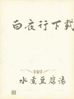 白夜行下载封面