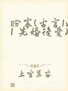 盼寡(古言1v1 先婚后爱)