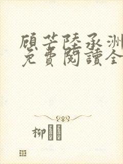 顾芒陆承洲小说免费阅读全文免费阅读下载封面