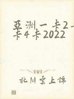 亚洲一卡2卡三卡4卡2022