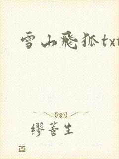 雪山飞狐txt