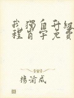 我独自升级小说程肖宇免费笔趣阁封面