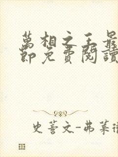 万相之王最新章节免费阅读无弹窗封面