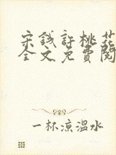 宋钱许桃花小说全文免费阅读