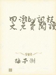 回潮by词枝全文免费阅读笔趣阁