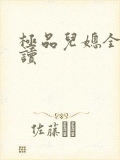 极品儿媳全文阅读封面