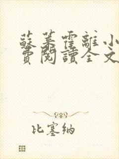 苏莱霍离小说免费阅读全文