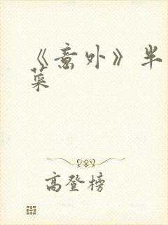 《意外》半截白菜封面