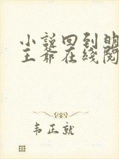 小说回到明朝当王爷在线阅读封面