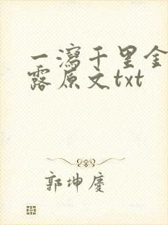 一泻千里金银花露原文txt